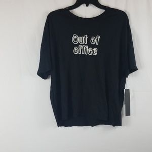carbon copy Tops - Carbon Copy Out of Office Black Tee carbon copy Tops - Carbon Copy Out of Office Black Tee